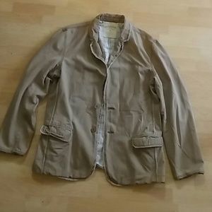 NWOT Aeropostale Men's Tan Denim Blazer XL